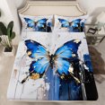 thumbnail image 2 of Manfei Romantic Chic Butterfly Full Size Sheets, Vinatge Artwork Bed Sheets, Teen Kid Adult Female Sheet Sets, Lightweight Room Decor, 4 Pieces, 2 of 7