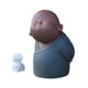 thumbnail image 2 of Figura de monje, estatua de monje, robusta, linda, con perro pequeño, adorno de estatua de arcilla morada 85 cm x 8 cm x 115 cm, 2 of 9