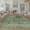 thumbnail image 6 of BERTHMEER 6'x9' Washable Area Rugs for Living Room Vintage Green Rugs for Bedroom Kitchen Non Slip Carpets Office Farmhouse Dorm Dining Room Oriental Traditional Distressed Rugs, 6 of 7