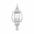 thumbnail image 2 of Livex Lighting 7703-13 Frontenac Lanterne Extérieure Texturée Blanche 4 Lumières 27 Pouces, 2 of 4