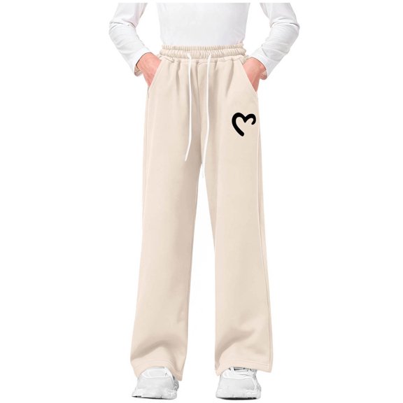 Tbopshirt Sweatpants for Girl's Pants Straight Leg Pants with Pockets Jogger Pants
