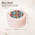 thumbnail image 2 of Fuzoiu Trendy Colorful Pineapples Print Portable Jewelry Box,Round Mini Leather Travel Jewelry Case,Small Travel Jewelry Organizer,Jewelry Holder for Ring Necklace Earring for Women Girls-Pink, 2 of 7