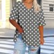 thumbnail image 1 of mfyjkho Tops De Moda Para Mujer, Camiseta Deportiva De Verano De Manga Corta Con Cuello Ancho Para Mujer Tops Y Blusas Para Mujer Xl, 1 of 5