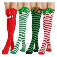 thumbnail image 1 of Adornos Navideños Calcetines Medias Largas A Rayas Adornos, 1 of 6