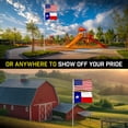 thumbnail image 6 of G128 Combo Pack: 25 Ft Telescoping Aluminum Flagpole (Silver) & American and Texas Flags 3x5 Ft, Both ToughWeave Series Embroidered Polyester | Pole with Flags Included, 6 of 9