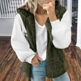 thumbnail image 2 of qolati Womens Winter Coats Trendy Sleeveless Fleece Solid Color Zip Up Hoodies Sherpa Jackets Warm Comfy Loose Fuzzy Outwear Vest, 2 of 5