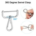 thumbnail image 4 of Uxcell 8Pcs Swivel Clasps, 1.5" Detachable Snap Hook with Screwdriver, Silver, 4 of 7