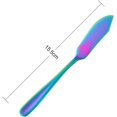 thumbnail image 2 of ORUYROP 8 Pieces Butter Knives, Stainless Steel Cheese Spreader (Rainbow), 2 of 6
