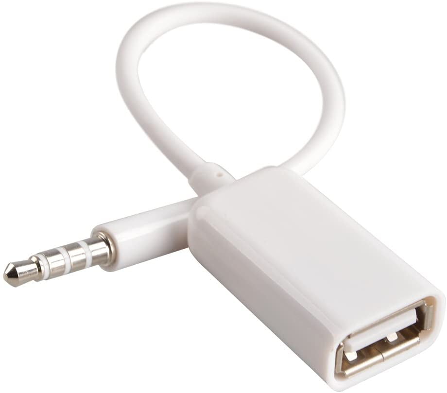 AUX to USB 3.5mm Male Aux Jack Plug to USB 2.0 Female Converter Cord Converter Cable (Notice Only Work - Walmart.com