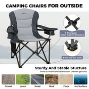 KingCamp Oversized Folding Camping Chair, High Back Heavy Duty for Adults, Fully Padded Folding Chairs Outdoor Sports, Portable Comfy Camping Chairs 400LBS Capacity Lawn Chair