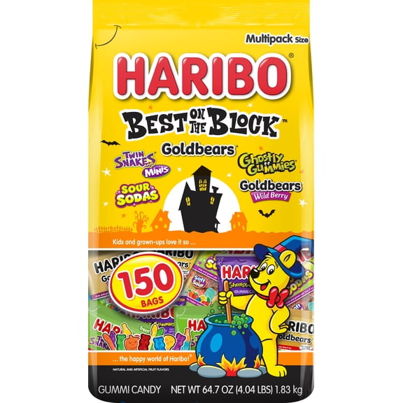 HARIBO Halloween Best On The Block Gummy Candy 64.7oz Bag