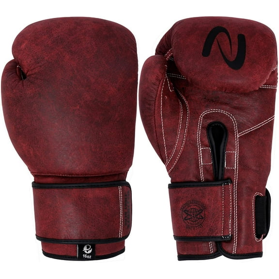 Antique Genuine Leather Hand Crafted - Vintage Pro Boxing Gloves for Training & Fight