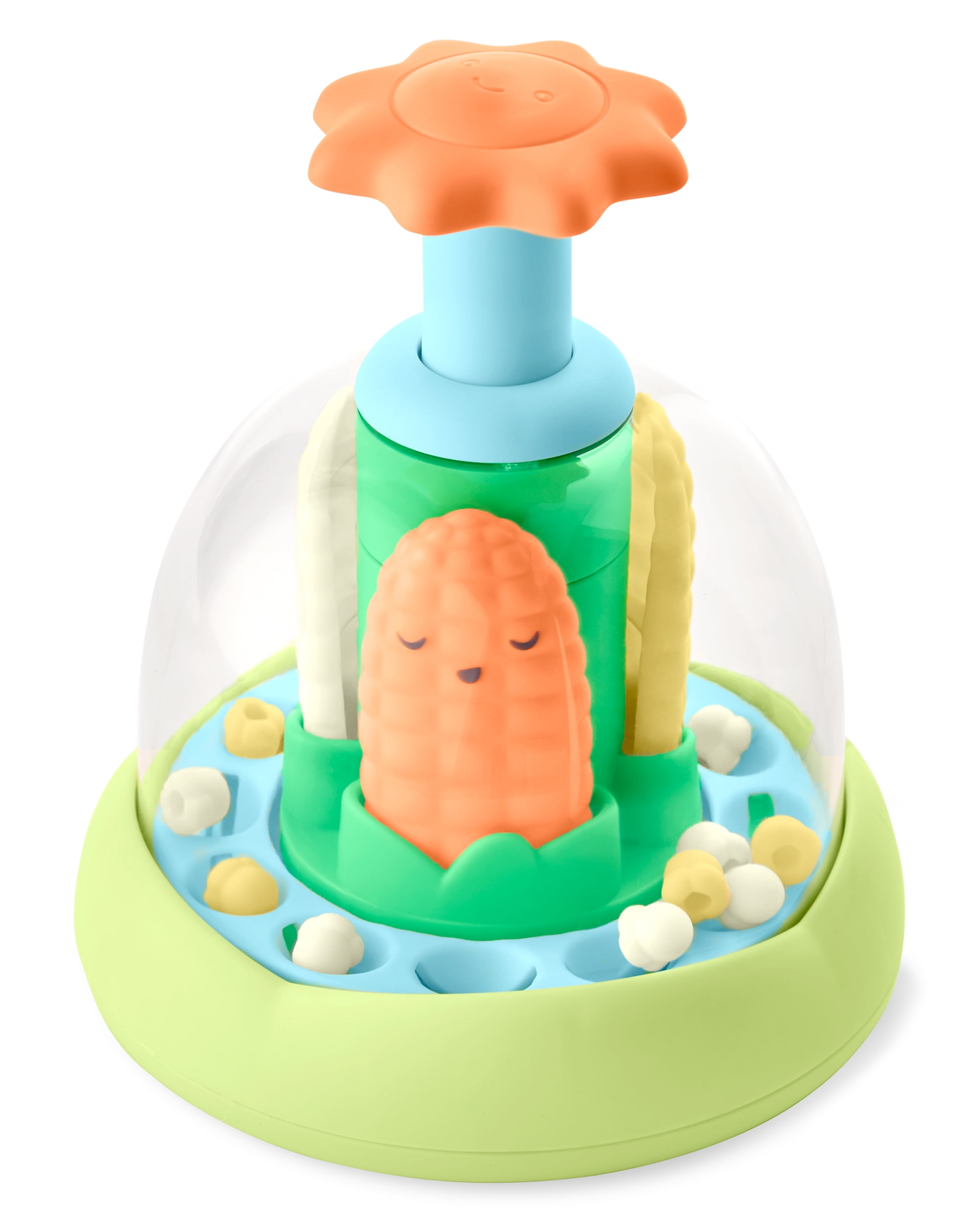 Skip Hop Farmstand Push & Spin Baby Toy, Corn