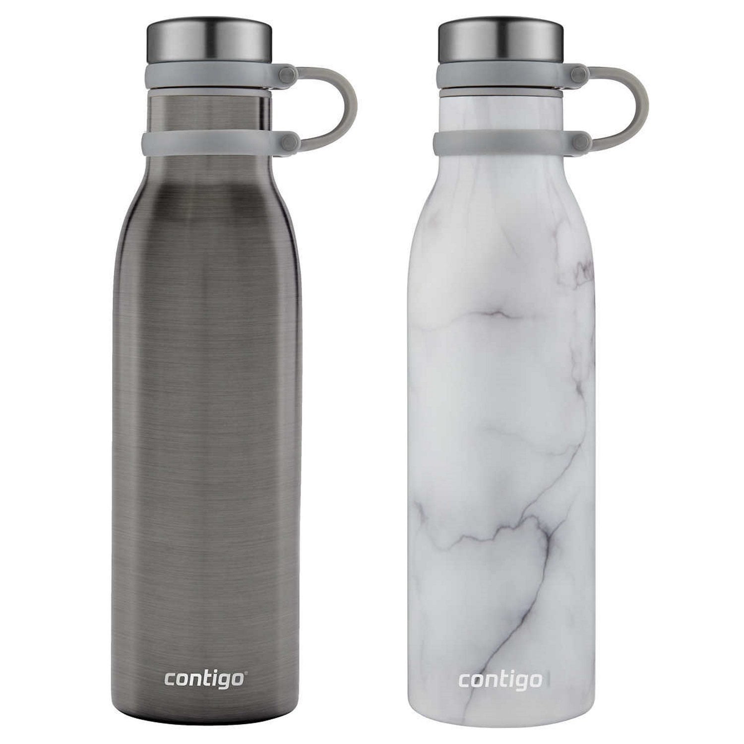 2 Pack Contigo Couture Collection Marble / Champagne Contigo Stainless Steel Water Bottles 20 oz