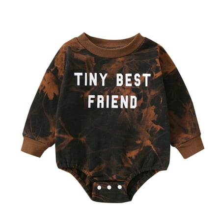 

Gueuusu Baby Casual Jumpsuit Long Sleeve Crew Neck Snap Triangle Romper One-Piece