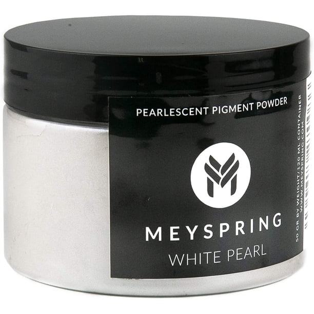 Polvo de mica MEYSPRING White Pearl, 50 g, para arte en resina