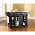 thumbnail image 2 of Crosley Furniture Alexandria Natural Wood Top Kitchen Island in Black, 2 of 5