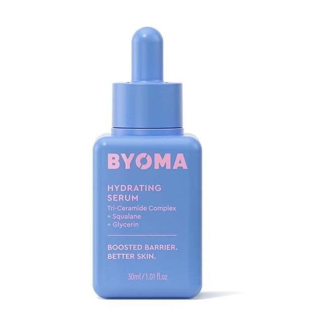 BYOMA Hydrating Face Serum for Dewy Skin - Features Squalane, Glycerin & Ceramides to Boost Moisture - 1.01 fl. oz, Makeup Organizers