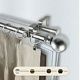 thumbnail image 4 of Hedwig 13/16" Double Bay Window curtain rod Adjustable 20"-36", 38"-72" - Satin Nickel,(ABay-83-5D), 4 of 5