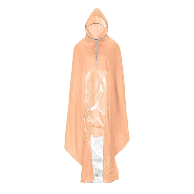 MIASHUI Poncho de Pluie Unisexe Imperméable Couvrant pour Cyclisme en Plein Air, Orange, TTTG