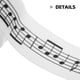 thumbnail image 4 of KAKOWELY Cinta musical para envolver regalos, 5 yardas, ideal para cumpleaños, Navidad y fiestas. Notas musicales para envolver regalos., 4 of 4