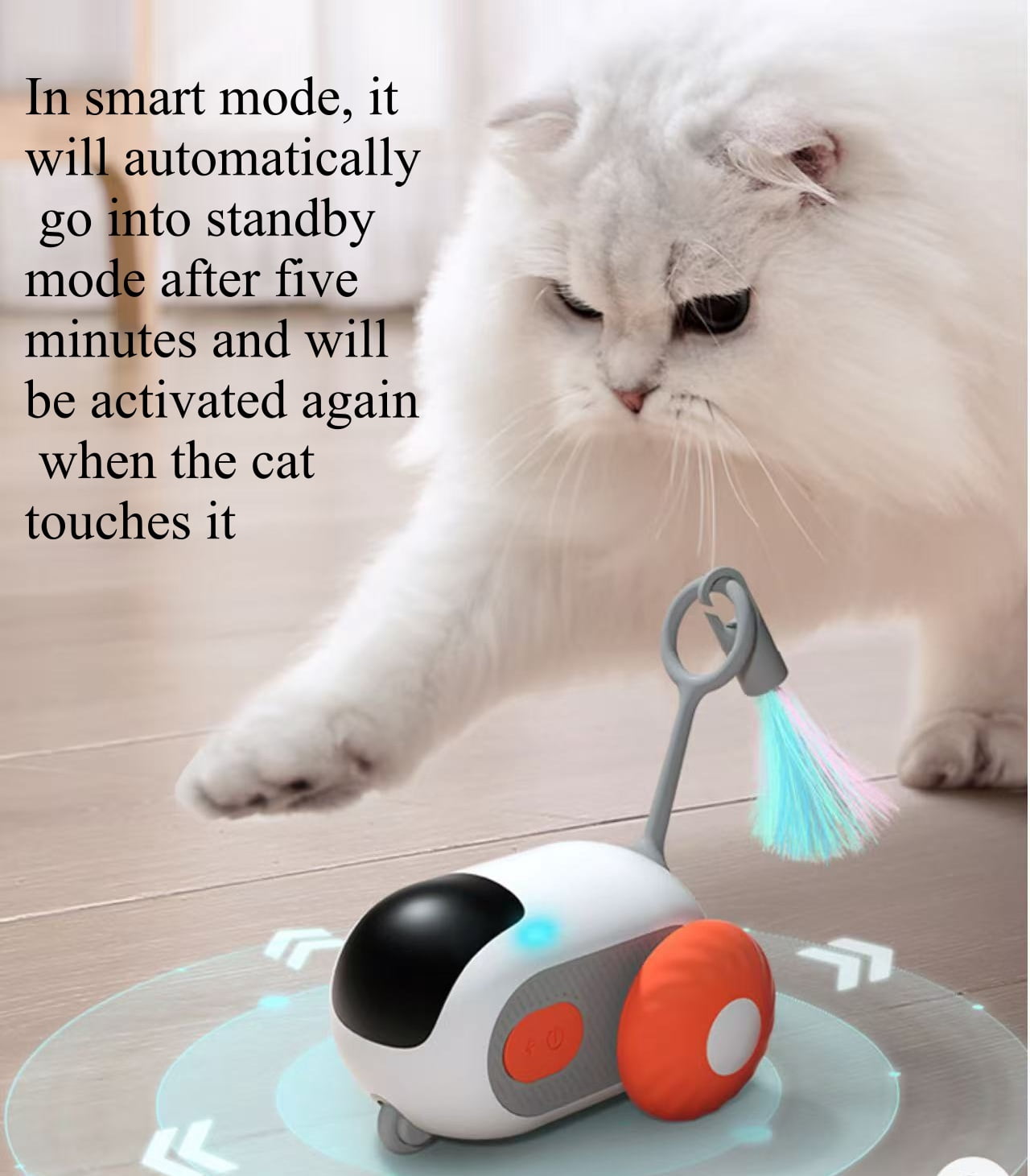 Automatic/remote control cat toys, intelligent obstacle avoidance interactive cat toys for indoor cats, rechargeable cat toys for bored indoor adult cats