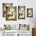 thumbnail image 4 of Designart Deer With Blooming Antlers III Canvas Wall Art, 4 of 5