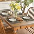 thumbnail image 6 of Sm:)e Coffee Brown Placemats 12 x 18 Inch Set of 4, Seasonal Washable Kitchen Dining Table Decoration for Home Party,240g（0.53lb）, 6 of 7
