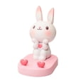 thumbnail image 3 of Cute Rabbit Phone Holder Adorable Mobile Stand for Desk, Stable Cellphone Rack for Home Office, Charging, Meetings, Video Viewing Pink Bunny, 3 of 4