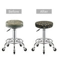 thumbnail image 3 of Uemuo Flower Butterfly Pattern Round Bar Stool Seat Covers Washable Stool Cushion Slipcover Elastic Bar Chair Covers-13 inch, 3 of 7
