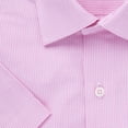 thumbnail image 2 of Modena Men's M231DDSS Classic Fit Short Sleeve Gingham Dress Shirt - Pink - 18 Tall, 2 of 3