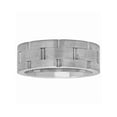 thumbnail image 4 of Men's Tungsten 8MM Brick Pattern Wedding Band - Mens Ring, 4 of 5