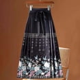 thumbnail image 2 of Women Horse Face Skirt Seft Tie Print Elegant Vintage Long Swing Maxi Pleated Skirts Chinese Traditional Hanfu, 2 of 3