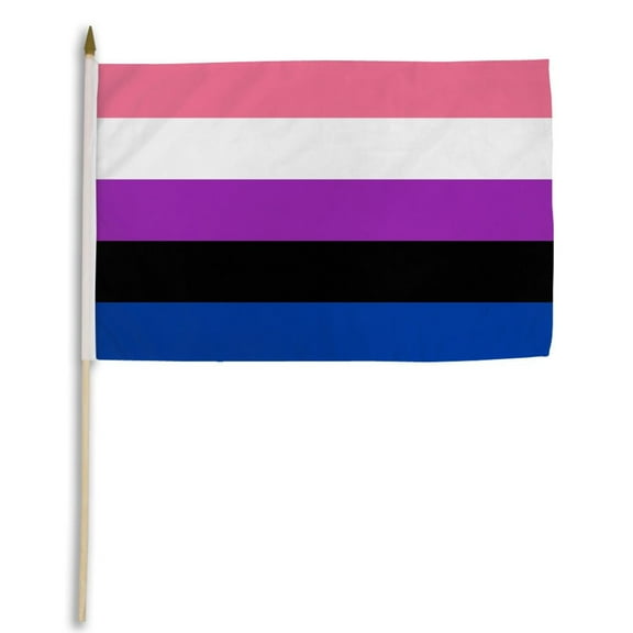 Genderfluid 12x18in Stick Flag