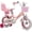 Pink, variant on ACEGER 16 Inch Girls Princess Bike with Basket and Training Wheels for Ages 5-8, Purple