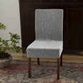 thumbnail image 3 of CJC Set of 4 Stretch Dining Chair Covers with Storage Bag, Removable Dining Room Chair Slipcover for Wedding Party Dining Room Home Decor (Gray), 3 of 12