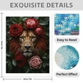 thumbnail image 3 of Diamond Art Kit for Adults, Lion Floral Crown Nature Beauty Diamond Painting for Adults Beginners, 5D DIY Diamond Art Painting Kits, Colorful Diamond Painting Craft for Home Decor 12x16, 3 of 7