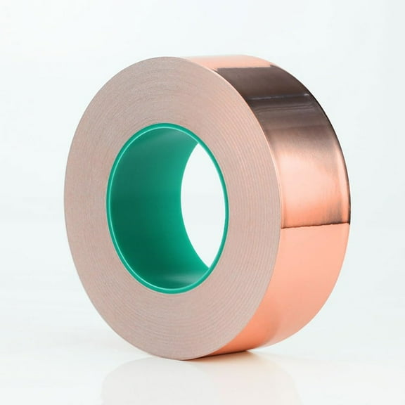 1 Roll Copper Foil Tape, Copper Tape Conductive Sdhesive, Copper Foil for Guitar and EMI Shielding, Copper Foil for Soldering, Crafts, Electrical Repairs, Grounding (2in x 65ft)