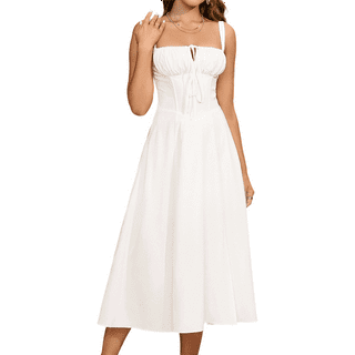 sachin and babi light blue dress Butterfly Detail A Line Midi Dress White