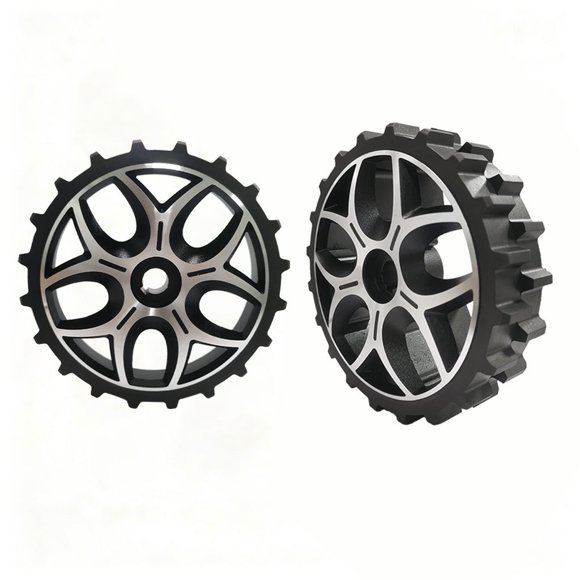 Ruedas de Goma sólidas especiales para cortadoras de césped, grandes dientes de sierra, antideslizantes agv, ruedas motrices de cruce de obstáculos