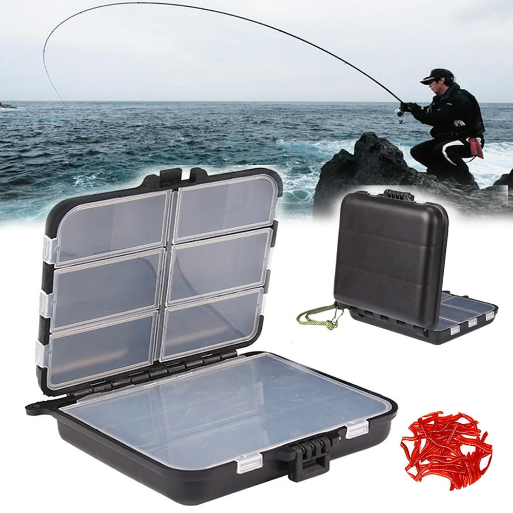 Portable Fishing Lures Hook Bait Tackle Storage Tackle Box Plastic