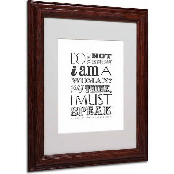 Trademark Fine Art "Women Must Speak II" Canvas Art by Megan Romo, Wood Frame