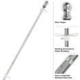 thumbnail image 3 of Pure Garden 6ft Stainless-Steel Flag Pole Kit with Rotating Rings, Silver, 3 of 10