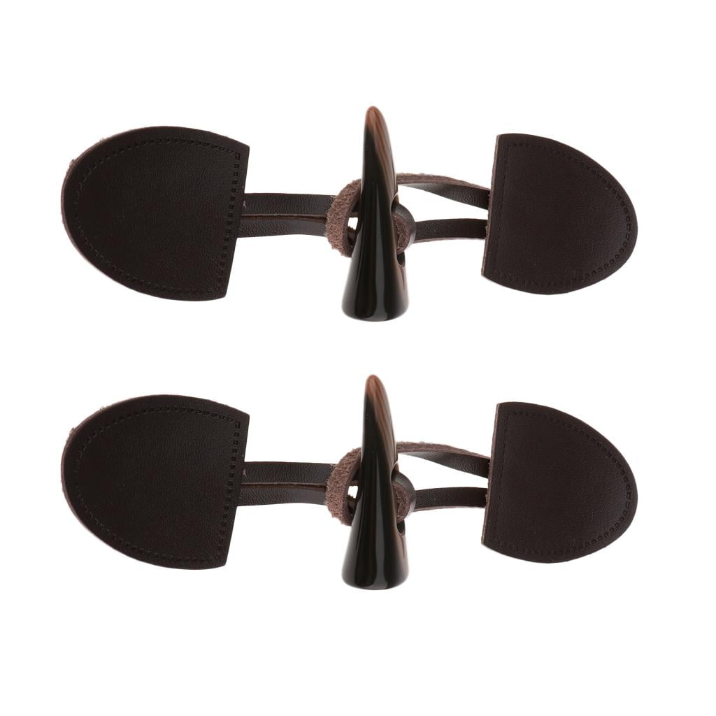 perfeclan 5x2 sets Pu Leather Toggle Button Coat Jacket Duffle Fastener Brown 5 Pcs