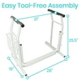 thumbnail image 6 of Vive Stand-Alone Toilet Rail – Safety Frame for Elderly, Handicapped, and Disabled – Fits Most Toilets, Portable, 6 of 10