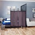 thumbnail image 2 of Costway Brown 4 Panel Room Divider Privacy Screen Home Office Fabric Metal Frame, 2 of 10