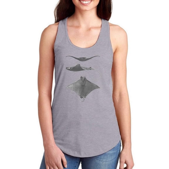 Grey-Scale Stingrays Ii. Racerback Tank Women -Studio W Designs, Female x-Small