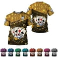 thumbnail image 2 of Personalized Poker Shirt, Poker Player Shirt, Funny Casino Poker Pattern 3D Over Print, Unisex Poker Tshirt Men Women (Purple, XL), 2 of 8