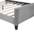 thumbnail image 2 of Noble House Sabrina Luxury Full Daybed, Velvet Upholstered Tufted Sofa Bed, Plywood Frame with Piped Edges, Gray, 2 of 8