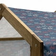 thumbnail image 5 of Bicycle Pet House, City Race and Bike Sketches in Colorful Design Retro on Blue Background Print, Outdoor & Indoor Portable Dog Kennel with Pillow and Cover, 5 Sizes, Multicolor, by Ambesonne, 5 of 5
